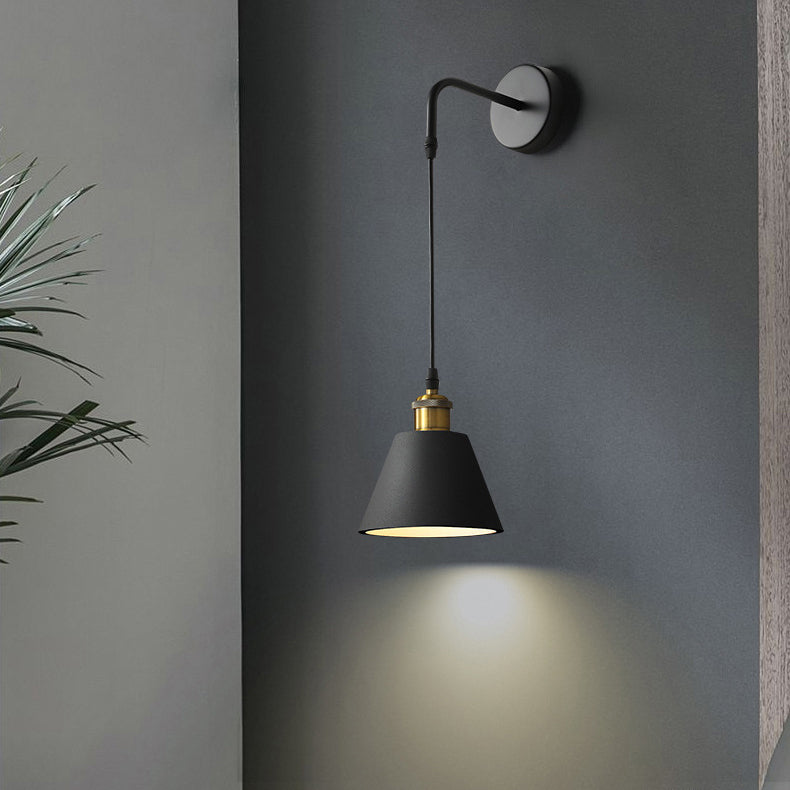 Scandinavian Cone Aluminum Iron 1-Light Wall Sconce Lamp