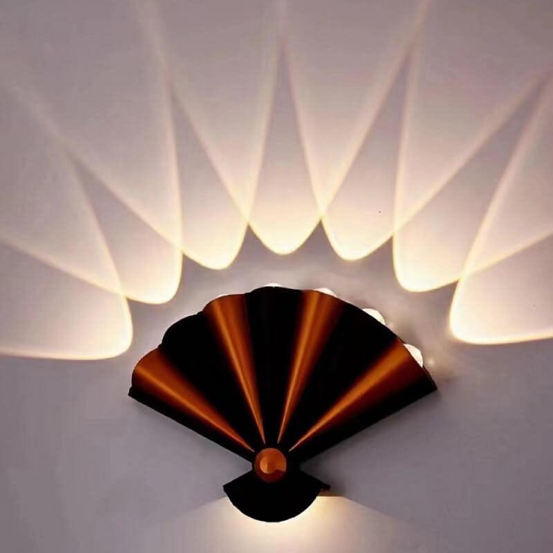 Creative Fan Aluminum Waterproof LED Wall Sconce Lamp