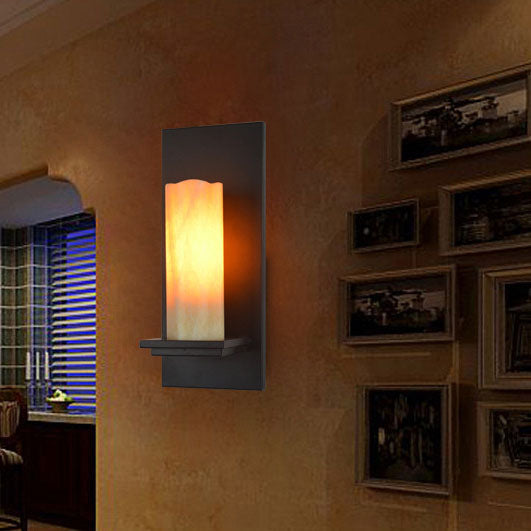 Industrial Vintage Iron Marble 1-Light Wall Sconce Lamp