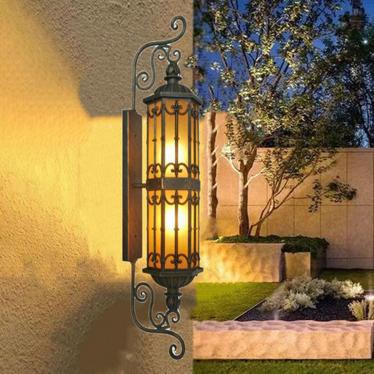 Creative Glass Strip 1-Light Outdoor Wall Sconce Lamp