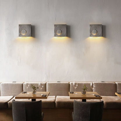 Scandinavian Cement Square 1-Light Wall Sconce Lamp