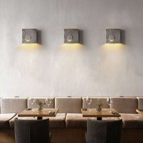 Scandinavian Cement Square 1-Light Wall Sconce Lamp