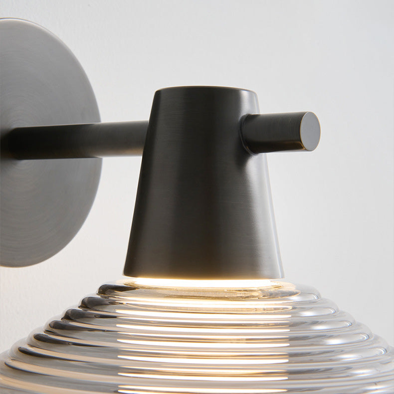 Nordic Full Copper Acrylic Conical LED Wall Sconce Lamp