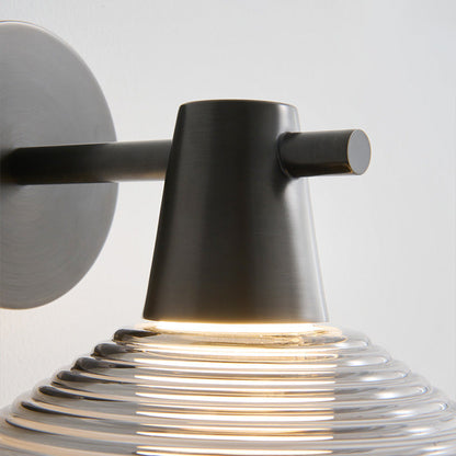 Nordic Full Copper Acrylic Conical LED Wall Sconce Lamp