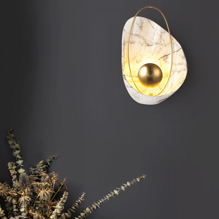 Scandinavian Shell Resin Metal LED Wall Sconce Lamp