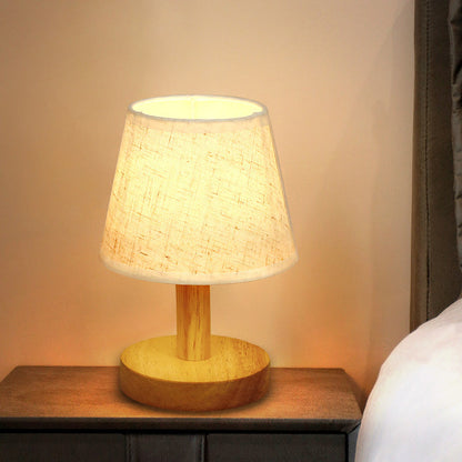 Contemporary Fabric Wood Table Lamp