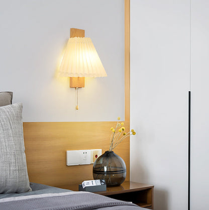 Nordic Iron PVC Cubic Pleated 1-Light Wall Sconce Lamp
