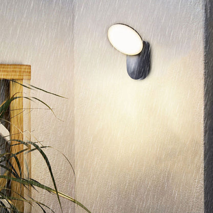Waterproof Aluminum PC Round Shade LED Wall Sconce Lamp