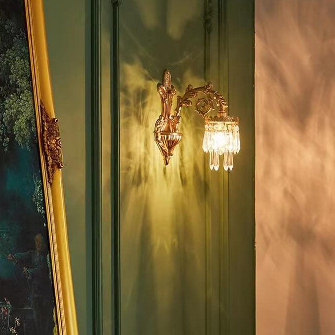 French All-Copper Branch 1/2-Light Wall Sconce Lamp