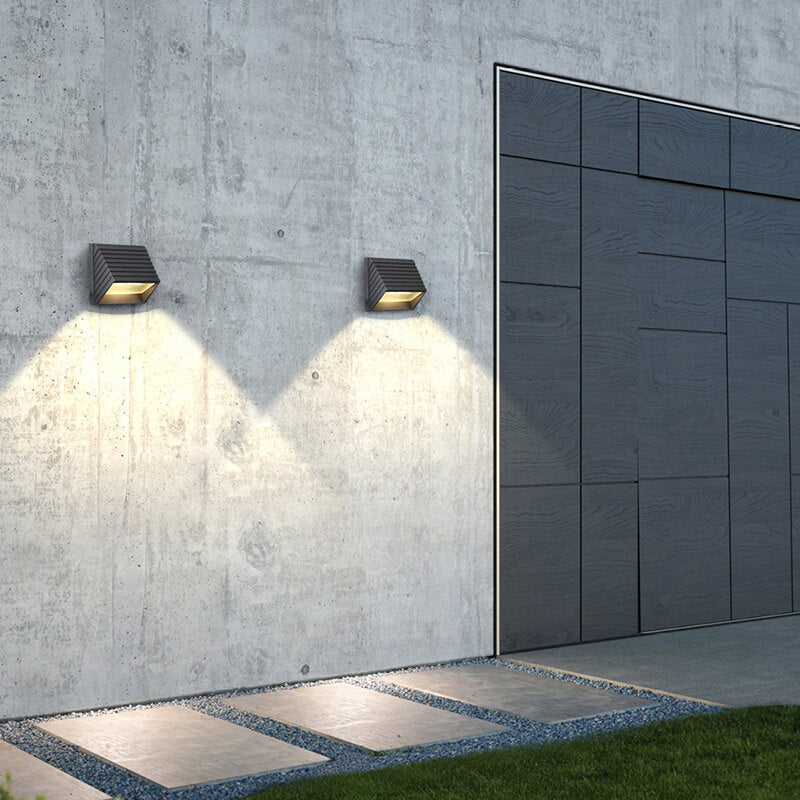 Outdoor Trapezoidal LED Waterproof Patio Wall Sconce Lamp