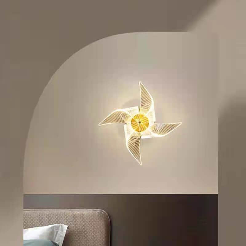 Light Luxury Pinwheel Acrylic Aluminum LED Wall Sconce Lamp