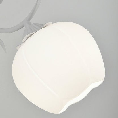 Nordic Floral Glass Round 1/2 Light Wall Sconce Lamp