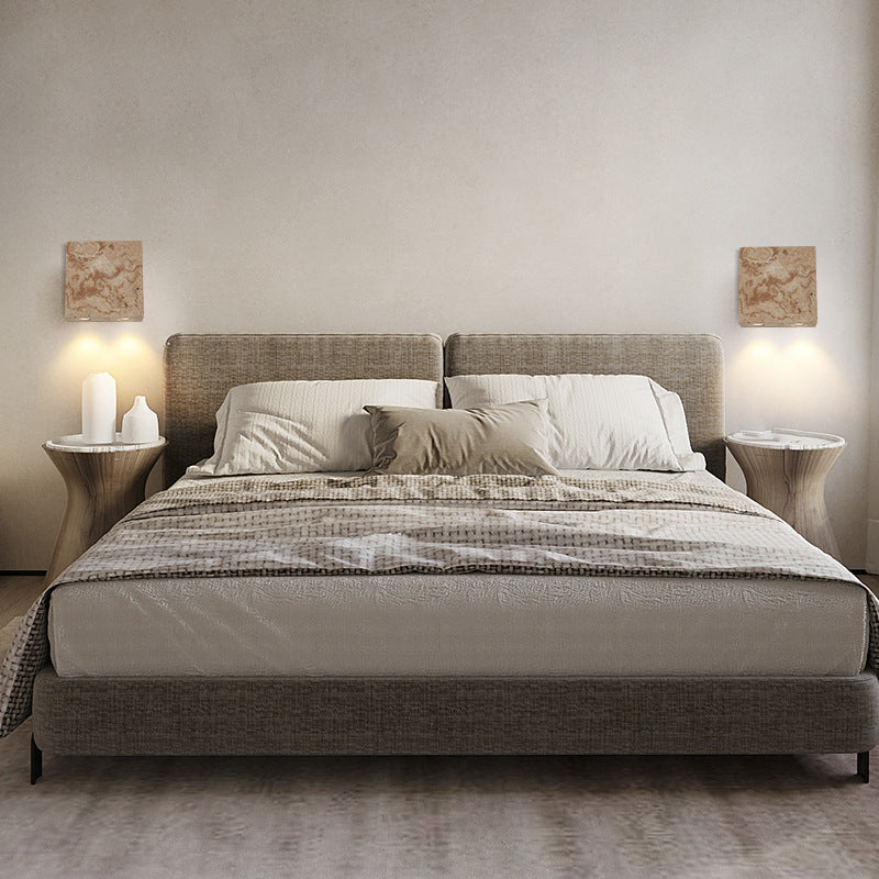 Traditional Japanese Square Stone 2-Light Wall Sconce Lamp