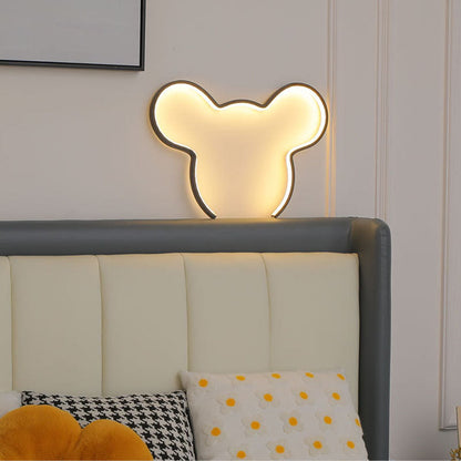 Cartoon Mouse Strip Aluminum Silicone LED Wall Sconce Lamp