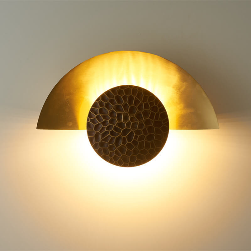 Scandinavian Half-Moon Round Iron LED Wall Sconce Lamp