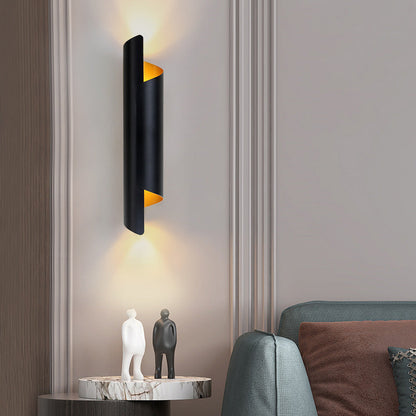 Irregular Cylinder Metal 2-Light Wall Sconce Lamp