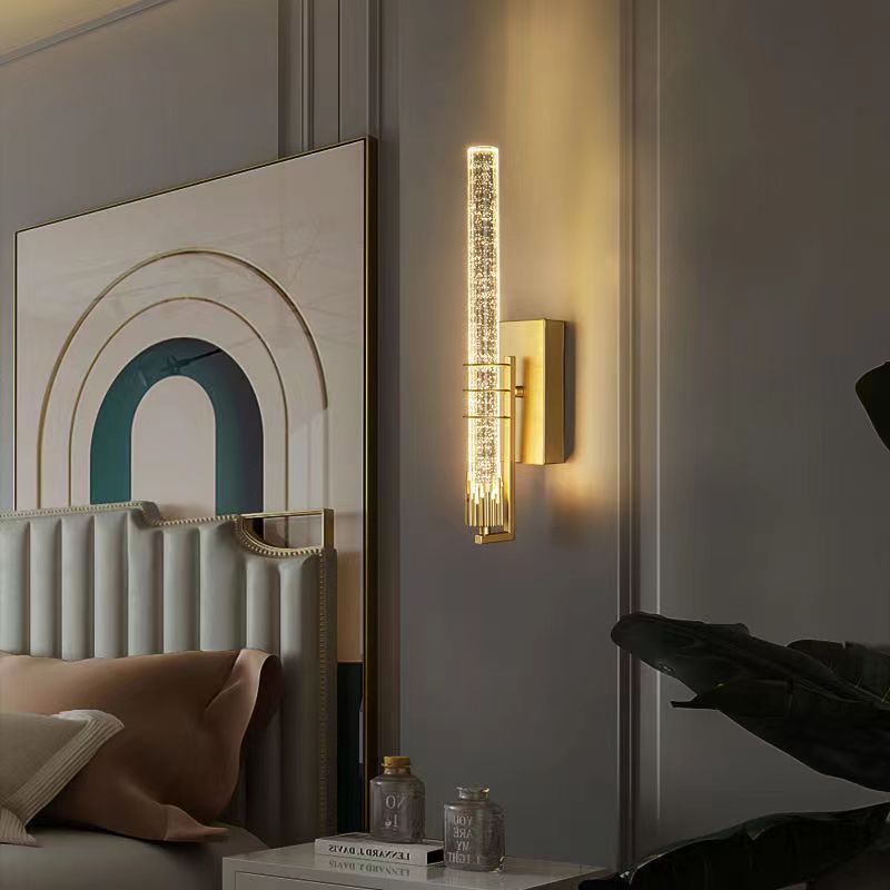 Luxury Cylinder Iron Crystal LED Wall Sconce Lamp