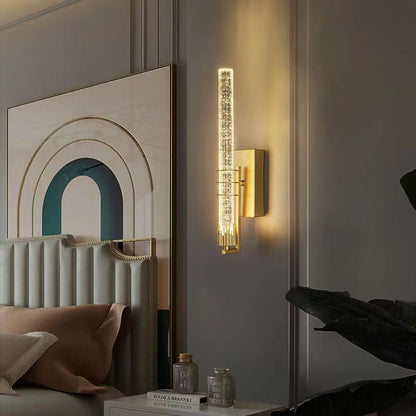 Luxury Cylinder Iron Crystal LED Wall Sconce Lamp