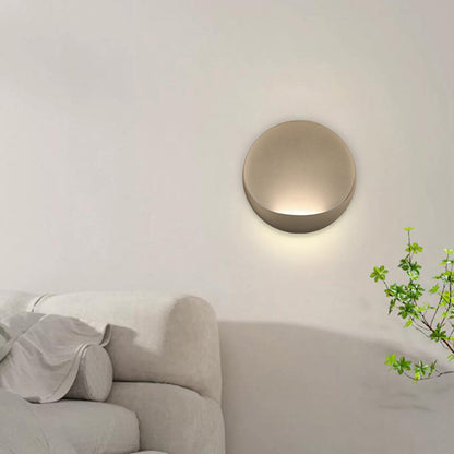 Modern Minimalist Round Aluminum LED Wall Sconce Lamp