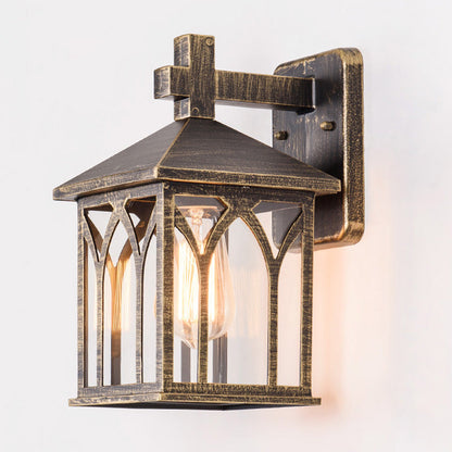 Waterproof Aluminum Glass Cubic 1-Light Wall Sconce Lamp
