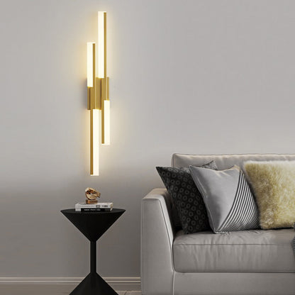 Minimalist Vertical Bar Acrylic Iron LED Wall Sconce Lamp