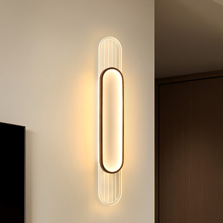 Simplicity Grille Ellipse Shade LED Wall Sconce Lamp