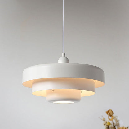 Nordic Vintage Multi-Layered Round Metal Pendant Light