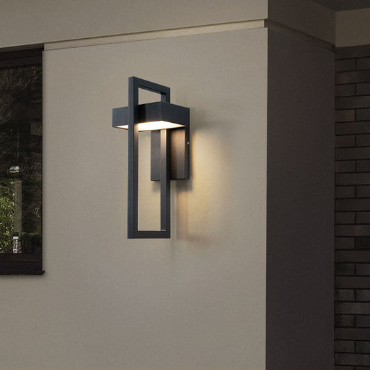 Minimalist Rectangular Stainless Steel LED Wall Sconce Lamp