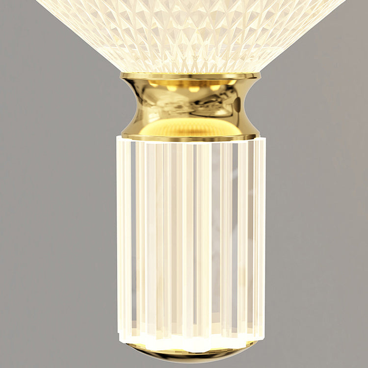 Iron Aluminum Acrylic Rhombic Column LED Wall Sconce Lamp