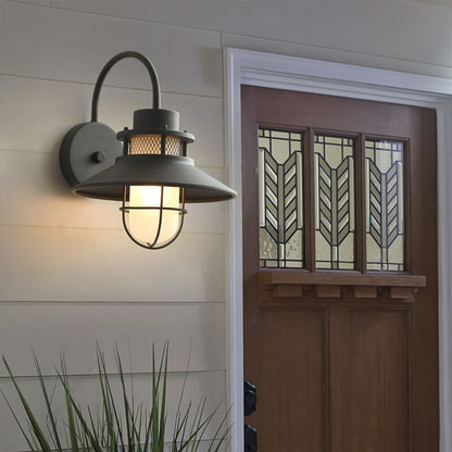 Outdoor Iron Body 1-Light Outdoor Wall Sconce Lamp