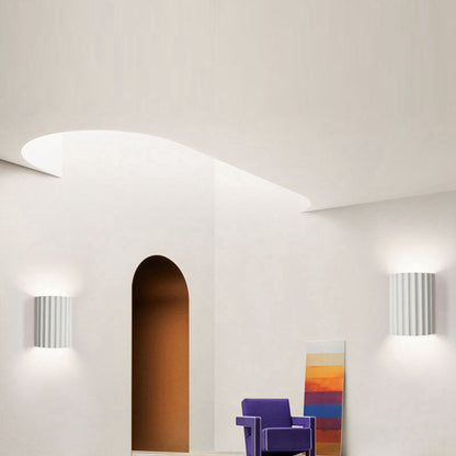 Half Vertical Stripe Resin 2-Light Wall Sconce Lamp
