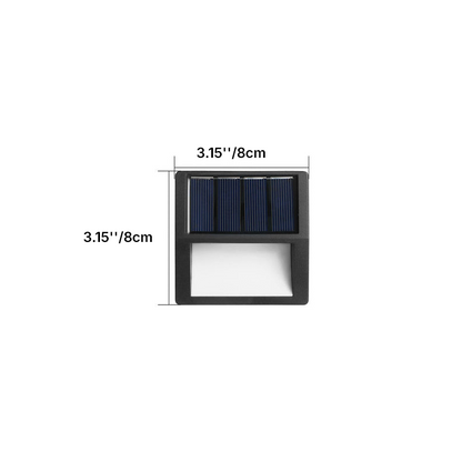 Round Square LED Outdoor Solar Waterproof Patio Step Light