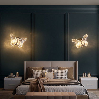 Butterfly Hardware Aluminum Acrylic LED Wall Sconce Lamp