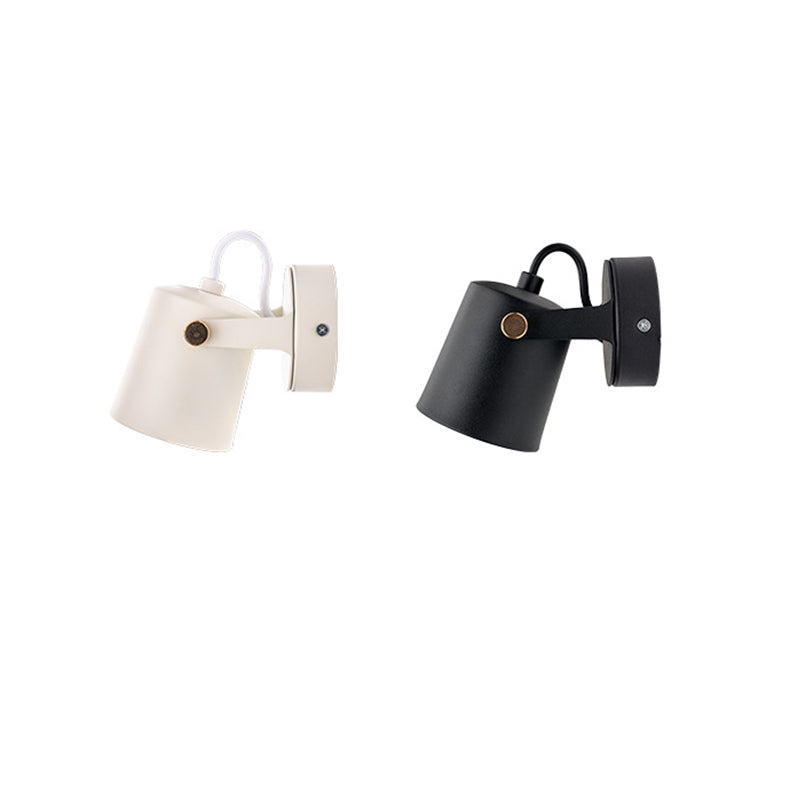 Minimalist Rotatable Cylinder Iron 1-Light Wall Sconce Lamp