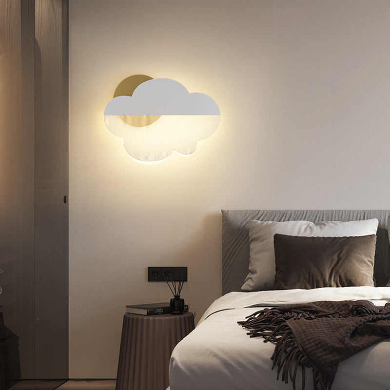 Simplicity Iron Acrylic Cloud Shade LED Wall Sconce Lamp