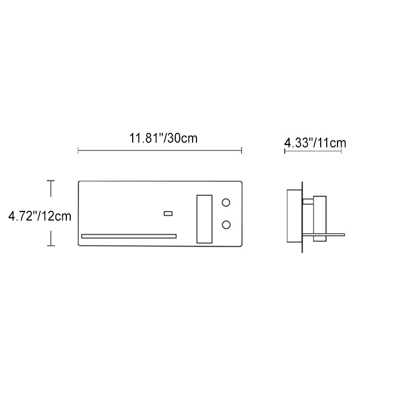 Rectangular Iron LED Rotatable Spotlight Wall Sconce Lamp