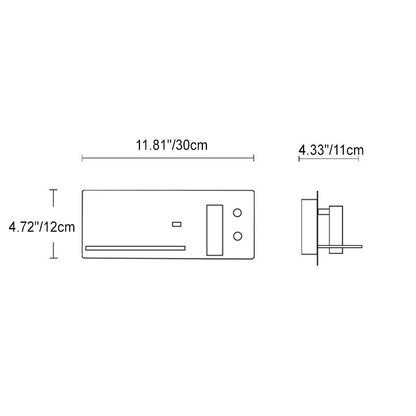Rectangular Iron LED Rotatable Spotlight Wall Sconce Lamp
