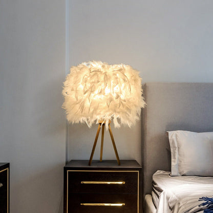 Modern Feather Table Lamp