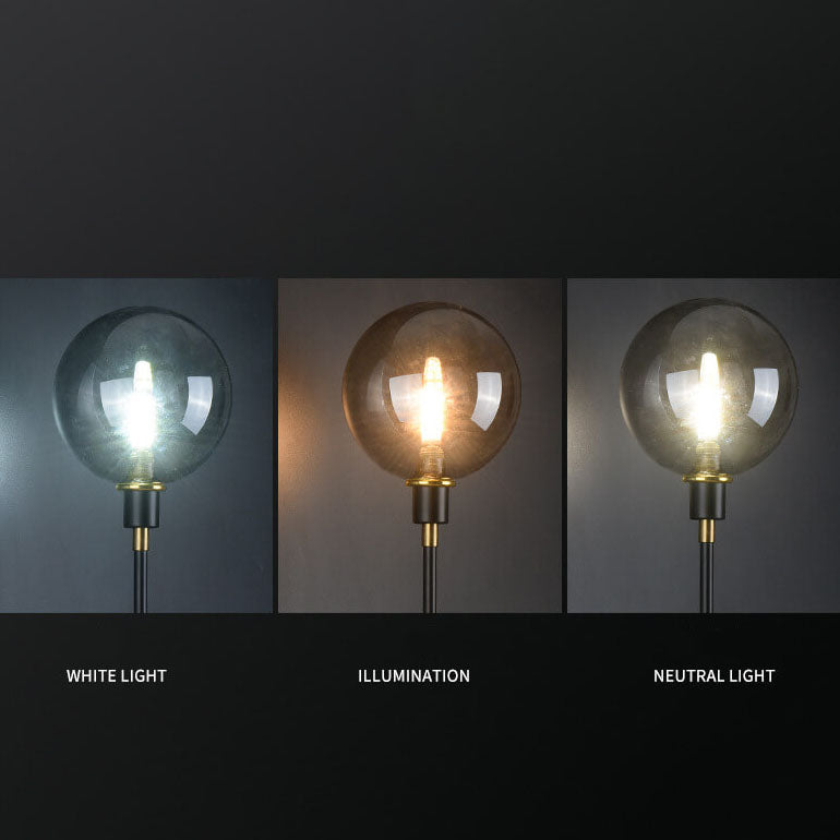 Light Magic Bean Glass Long Arm 1-Light Wall Sconce Lamp