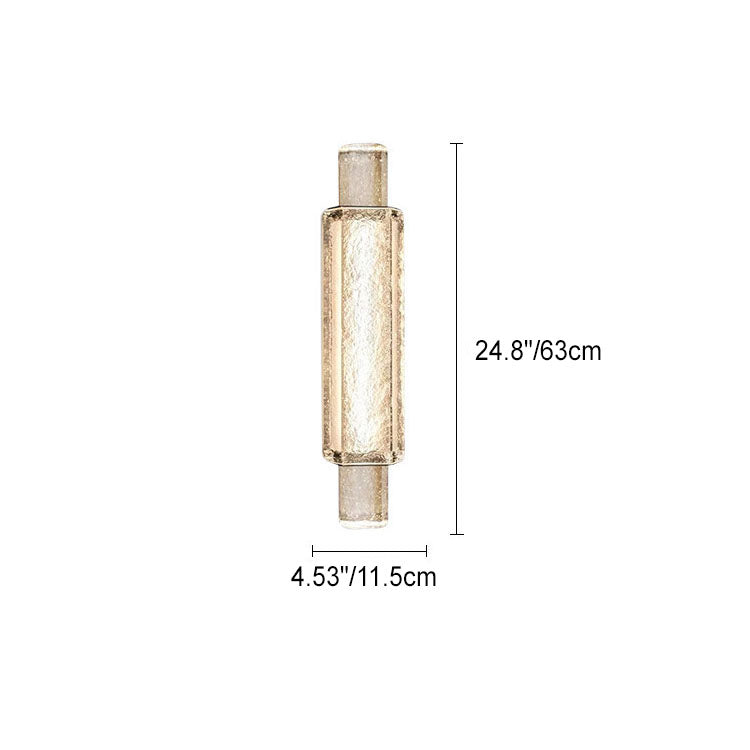 Modern Luxury Water Grain Glass Column LED Wall Sconce Lamp