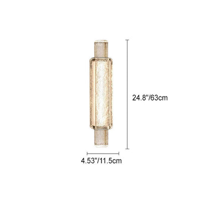 Modern Luxury Water Grain Glass Column LED Wall Sconce Lamp