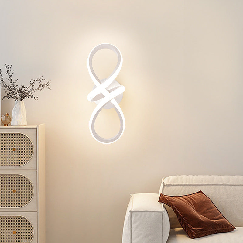 Creative Spiral Ring Iron Silicone LED Wall Sconce Lamp