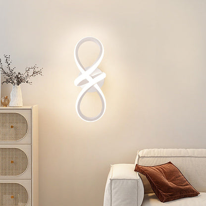 Creative Spiral Ring Iron Silicone LED Wall Sconce Lamp