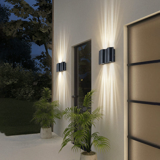 Wave Aluminum Waterproof LED Outdoor Wall Sconce Lamp
