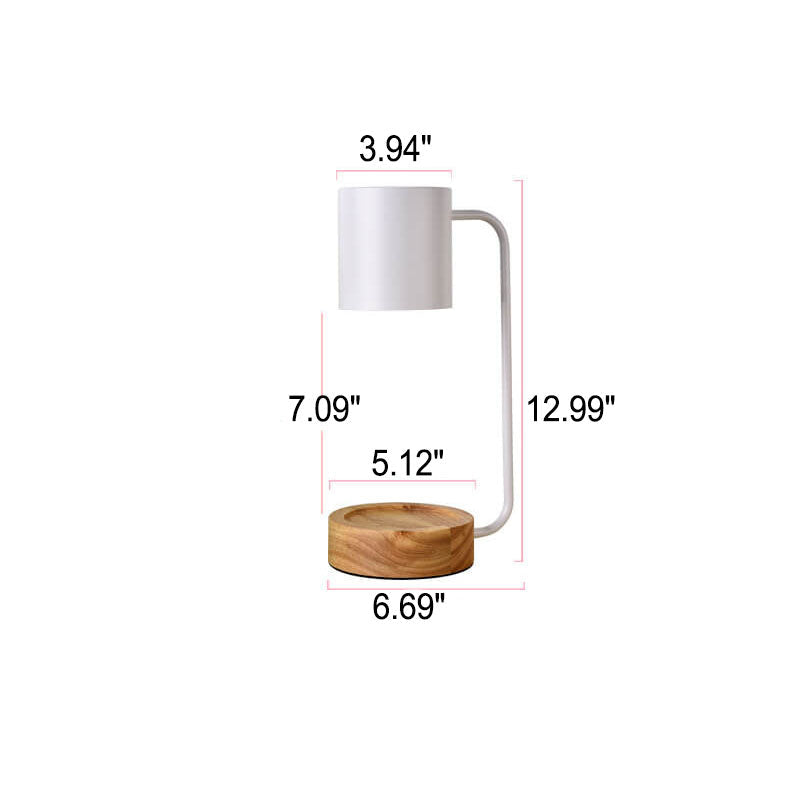 Japanese Minimalist Wood Timing Dimming Table Lamp