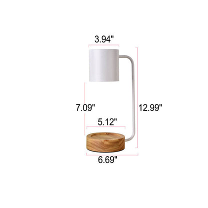 Japanese Minimalist Wood Timing Dimming Table Lamp