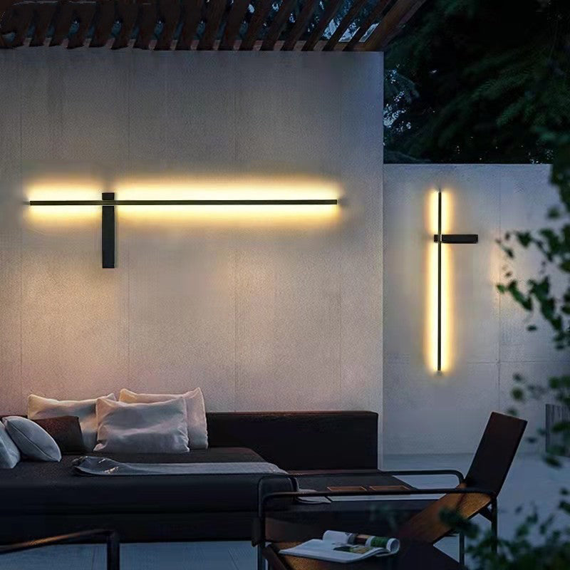 Waterproof Long Iron Acrylic LED Outdoor Wall Sconce Lamp