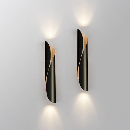 Nordic Strip Spiral Iron 2-Light Wall Sconce Lamp