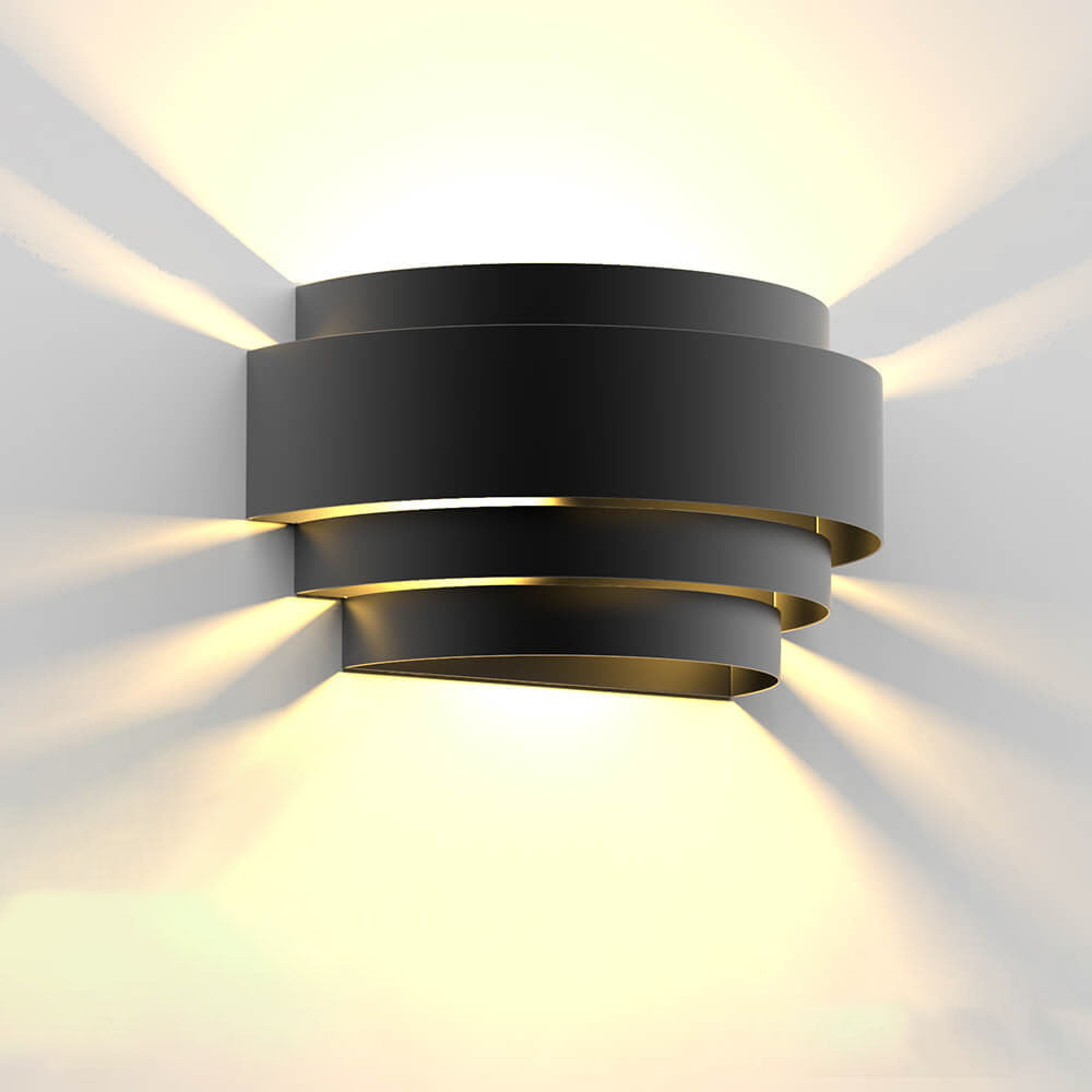 European Solid Color Half-circle Iron LED Wall Sconce Lamp