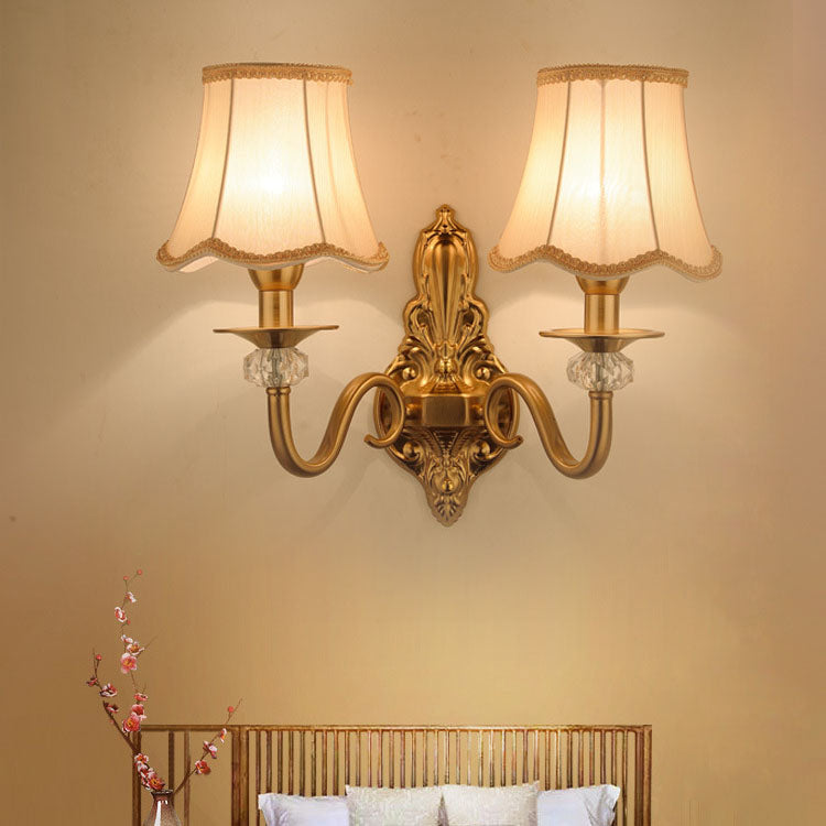 Luxury Hardware Kraft Paper 1/2-Light Wall Sconce Lamp